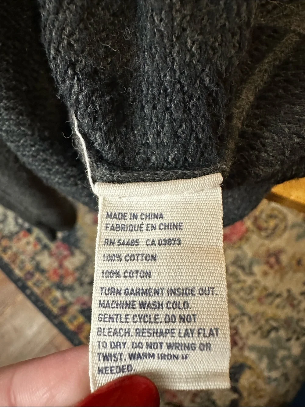 American Eagle Grey Sweater with Ribbed Arms and Hem